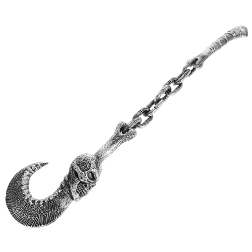 WEKAMOS Halloween Cosplay Schädel Haken Requisite mit Kette Langlebiges Material Halloween Kostüm Zubehör für Party Bühne Maskerade und Anfänger Gruselige Dekoration WEKAMOS Halloween Cosplay Schädel Haken Requisite mit Kette Langlebiges Material Halloween Kostüm Zubehör für Party Bühne Maskerade und Anfänger Gruselige Dekoration von WEKAMOS
