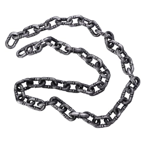 WEKAMOS Halloween Deko Simulation Eisenkette Leichte Kunststoffkette mit Rostigem Look Vielseitige Halloween und Karnevalsrequisite für Kostüm und Partydekoration von WEKAMOS