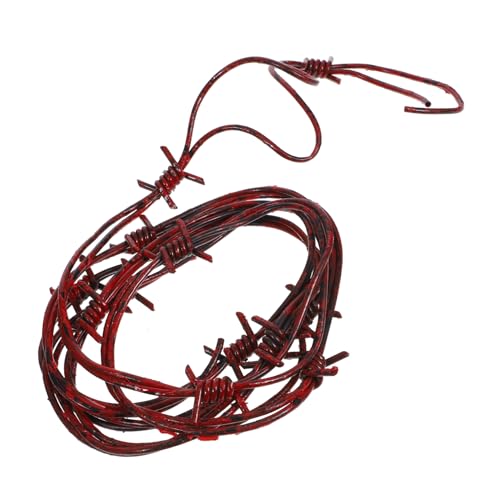 WEKAMOS Halloween Dekoratives Stacheldraht Deko Rotes Fake Stacheldraht Party Deko Gruselige Halloween Requisite Für Halloweenpartys Haunted Houses Karneval WEKAMOS Halloween Dekoratives Stacheldraht Deko Rotes Fake Stacheldraht Party Deko Gruselige Halloween Requisite Für Halloweenpartys Haunted Houses Karneval von WEKAMOS