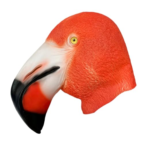 WEKAMOS Halloween Flamingo Maske Vollkopf Tierkostüm Party Cosplay Maskerade Unisex für Karneval Tanz Aufführung von WEKAMOS