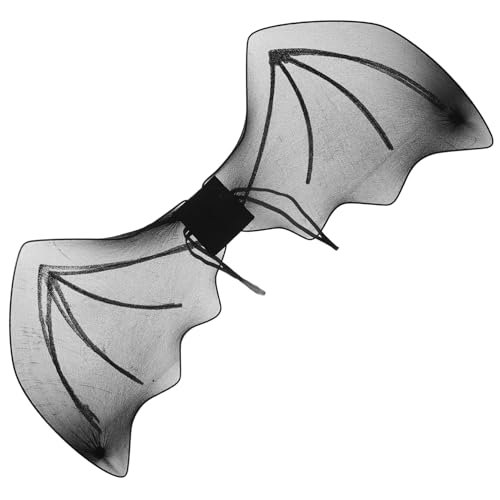 WEKAMOS Halloween Fledermausflügel Kostüm mit Schulterriemen Polyester Bat Wing Requisite für Erwachsene Halloween Cosplay Zubehör für Party Theater und Verkleidungsspiele von WEKAMOS