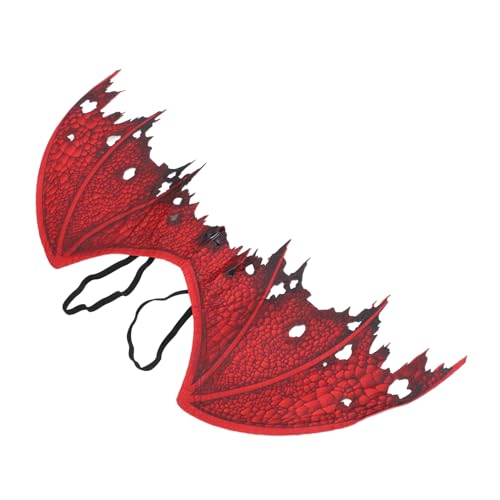 WEKAMOS Halloween Party Teufelsflügel Requisite aus Rotem Vliesstoff Cosplay Dämon Flügel Kostüm Zubehör für Erwachsene Einfach zu Tragen für Fasching Bühne Maskerade und Kostümparty von WEKAMOS