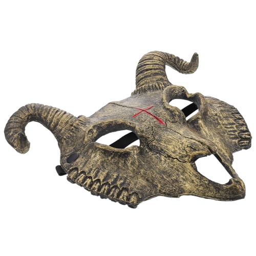 WEKAMOS Halloween Tierkopf Maske Goldfarben Vollgesichts Goat Mask für Karneval Party Kostüm Festival Halloween Maske für Erwachsene Vielseitig Einsetzbar und Komfortabel von WEKAMOS