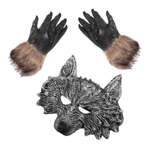 WEKAMOS Halloween Werwolf Masken mit Maske und Handschuhen Umweltfreundlich Leicht und Atmungsaktiv Strapazierfähig für Kostümparty Cosplay und Halloween Fest WEKAMOS Halloween Werwolf Masken mit Maske und Handschuhen Umweltfreundlich Leicht und Atmungsaktiv Strapazierfähig für Kostümparty Cosplay und Halloween Fest von WEKAMOS