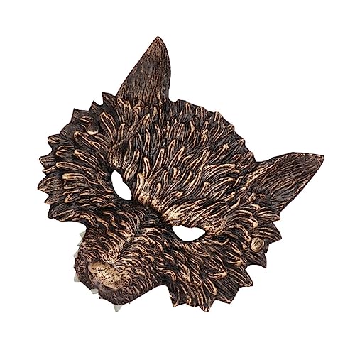 WEKAMOS Halloween Wolfsmaske für Cosplay und Partys Realistische PU Tiermaske für Halloween Karneval und Maskeraden Gruselige Werwolf Dekoration für Erwachsene von WEKAMOS