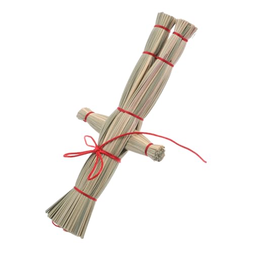 WEKAMOS Handgefertigte Vogelscheuchenpuppe aus Grasmaterialien Mystische Grusel Dekoration für Halloween Retro Dekoratives Sammlerstück und Geschenkidee von WEKAMOS