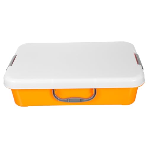 WEKAMOS Handlicher Sandspielkasten mit Deckel und Ergonomischem Griff Sicherer Kunststoff Kompakte für Schreibtisch Fördert Kreatives und Eltern-Junge Mädchen-interaktion von WEKAMOS