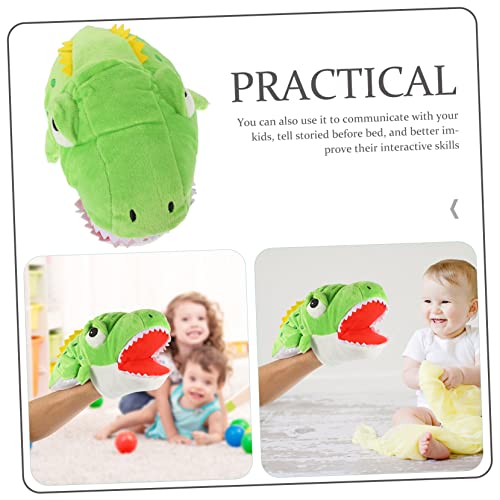 WEKAMOS Handpuppe Krokodil Plüschtier Tierhandpuppe für Interaktives Lernspielzeug Kreativität und Sprachentwicklung Geburtstagsgeschenk von WEKAMOS