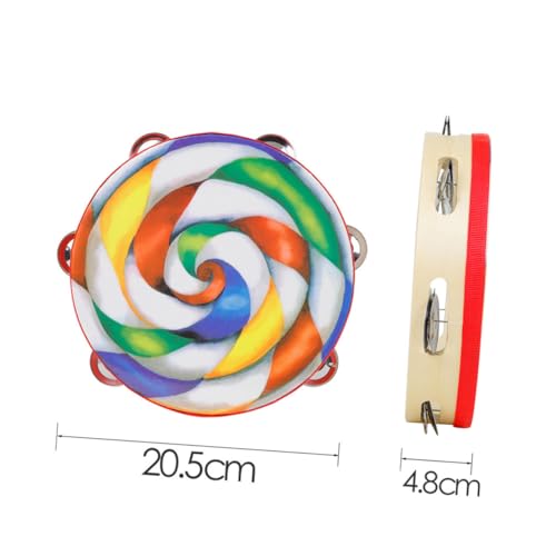 WEKAMOS Handtrommel Buntes Percussion Musikspielzeug Frühpädagogisches Tamburin Handlich Strapazierfähig Für Musikunterricht und Rhythmusentwicklung von WEKAMOS