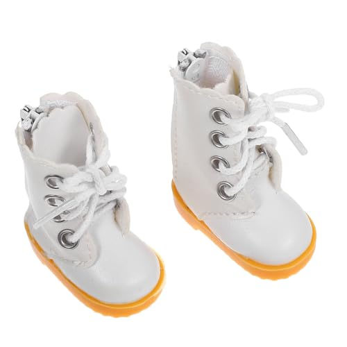 WEKAMOS Hohe Puppenstiefel Boots Weiß Komfortabler Sitz Vielseitig für Spielzeit Party Fotoshootings Mädchen Bjd Puppenzubehör Niedliche Realistische Verarbeitung von WEKAMOS