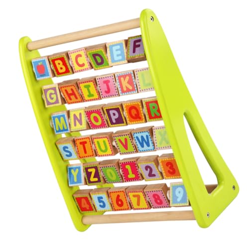 WEKAMOS Holz Alphabet Lernspielzeug Multifunktionale Buchstaben und Zahlenlehrtafel für Pädagogisches Kognitiven Fähigkeiten und Hand Auge Koordination Geeignet für Vorschulkinder und von WEKAMOS