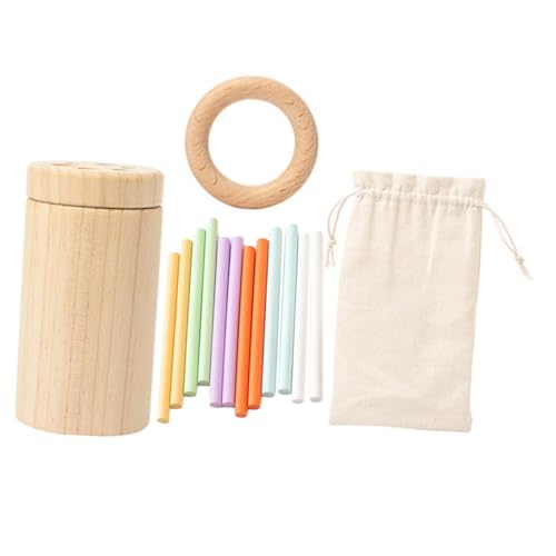WEKAMOS Holz Balance Sticks für Kleinkinder Montessori Motorikspielzeug zur Feinmotorik und Problemlösungsförderung Langlebig Tragbar Kognitives Lernspielzeug für Jungen und Mädchen von WEKAMOS
