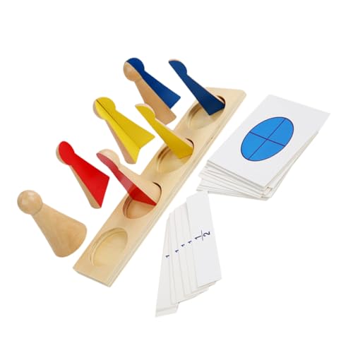WEKAMOS Holz Bruchrechen mit Basis Pädagogisches Montessori Lernspielzeug für Fördert Zahlenverständnis und Frühförderung Geeignet für Grundschule und Vorschule von WEKAMOS