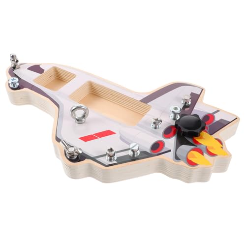 WEKAMOS Holz Busy Board UFO für Montessori Lernspielzeug Langlebig und Sicher Einfache Handhabung Fördert Kreativität und Vorstellungskraft Activity Board für Jungen und Mädchen von WEKAMOS