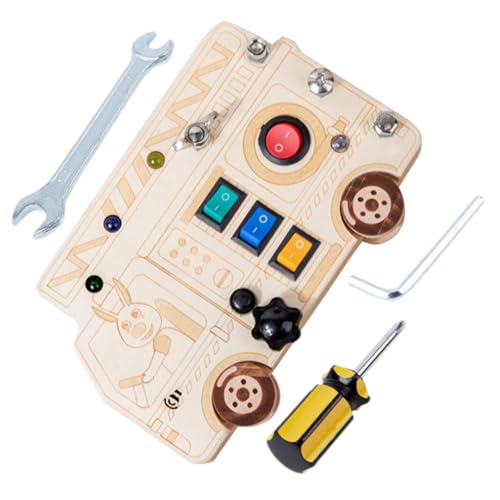 WEKAMOS Holz Busy Board für Kleinkinder Jahre Montessori Früherziehung Lernbrett mit und Grünem Licht Fördert Feinmotorik Hand Auge Koordination und Verkehrssicherheit WEKAMOS Holz Busy Board für Kleinkinder Jahre Montessori Früherziehung Lernbrett mit und Grünem Licht Fördert Feinmotorik Hand Auge Koordination und Verkehrssicherheit von WEKAMOS