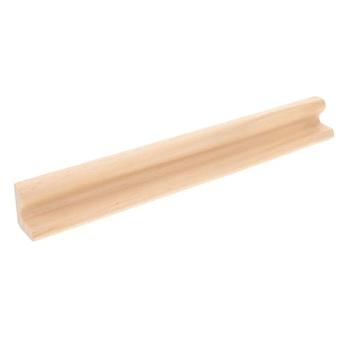 WEKAMOS Holz Domino Ständer Naturholz Domino Tray für Mexican Train und Mahjong Dekorativer Kartenhalter mit Spiegelndem Gebogenem Design Multifunktionales Spiel und Display Regal für von WEKAMOS