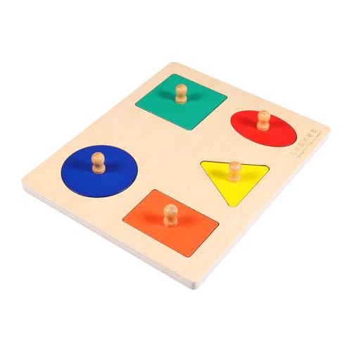 WEKAMOS Holz Formpuzzle für Junge Mädchen und Kleinkinder Montessori Lernspielzeug aus Holz Sicher und Glatt Fördert Greiffähigkeit Sensorische Stimulation und Gehirnentwicklung von WEKAMOS