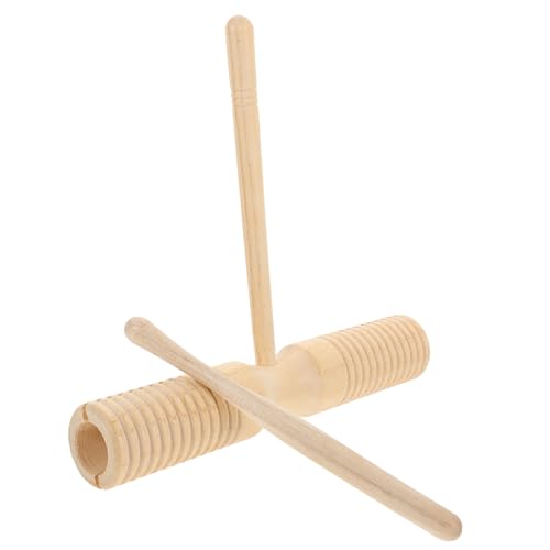 WEKAMOS Holz Guiro Schlaginstrument Für Junge Mädchen Kleinkinder Anfänger Mit Stock Guiro Musikinstrument Aus Holz Percussion Instrument von WEKAMOS