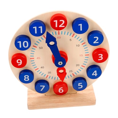 WEKAMOS Holz Lernuhr für Multifunktionale Uhr für Farberkennung Sicheres Holzmaterial Geeignet für Vorschule und Grundschule Fördert Interaktive Lernspiele WEKAMOS Holz Lernuhr für Multifunktionale Uhr für Farberkennung Sicheres Holzmaterial Geeignet für Vorschule und Grundschule Fördert Interaktive Lernspiele von WEKAMOS