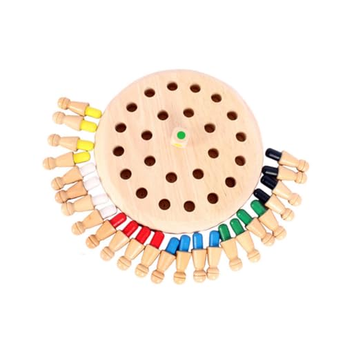 WEKAMOS Holz Memory Schachspiel Lernspielzeug Gedächtnistraining Kreatives Denkspiel Pädagogisches aus Premium Holz für Unabhängiges und Spielspaß von WEKAMOS