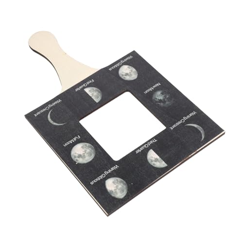 WEKAMOS Holz Nature Guide Handheld Nature Exploration Tool für Realistisches Naturmuster Sichere Glatte Oberfläche Interaktives Outdoor Lernspielzeug Großes Modell mit Mond und Sternmotiv von WEKAMOS