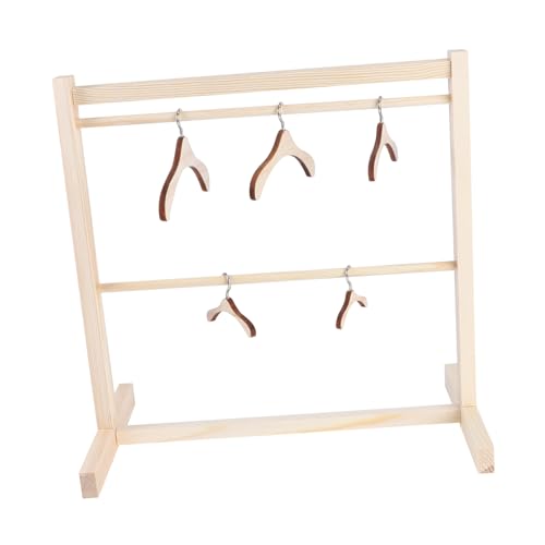 WEKAMOS Holz Puppen Kleiderbügel Set Teilig Doppelstöckig Natürliche Holzqualität Glatte Oberfläche Praktisch für Puppenkleidung Aufbewahrung und Kinderzimmer Zubehör WEKAMOS Holz Puppen Kleiderbügel Set Teilig Doppelstöckig Natürliche Holzqualität Glatte Oberfläche Praktisch für Puppenkleidung Aufbewahrung und Kinderzimmer Zubehör von WEKAMOS