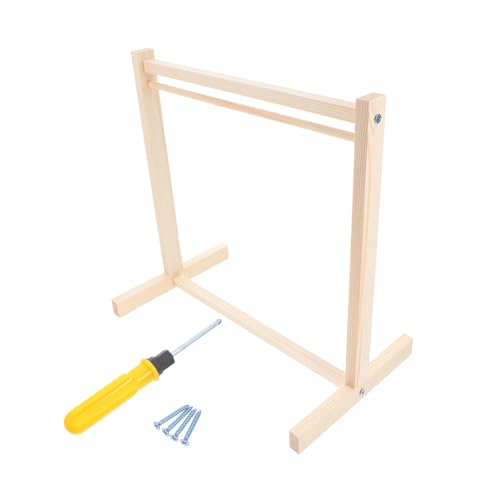 WEKAMOS Holz Puppen Kleiderständer Miniatur Kleidungsständer Stabiler Einlagiger Puppenkleiderhalter Möbel Zubehör für Puppenhaus und Babyparty Dekoration Schraubendreher und Schrauben von WEKAMOS