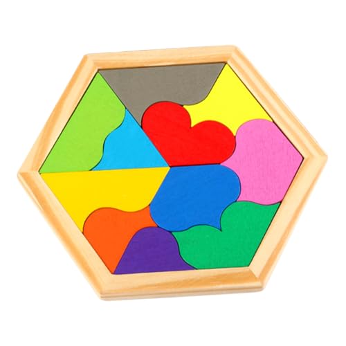 WEKAMOS Holz Puzzle Herzform Bunt Teiliges Geometrisches Denkspielzeug für Gehirntraining Montessori Pädagogisch Fördernd Kreative Formenentwicklung WEKAMOS Holz Puzzle Herzform Bunt Teiliges Geometrisches Denkspielzeug für Gehirntraining Montessori Pädagogisch Fördernd Kreative Formenentwicklung von WEKAMOS