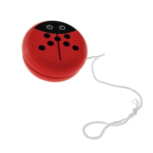 WEKAMOS Holz Yo Yo für Cartoon Marienkäfer Design Handliches Lernspielzeug zur Fingerkoordination und Handgelenkstärkung Pädagogisches Jonglier für Mädchen und Jungen von WEKAMOS