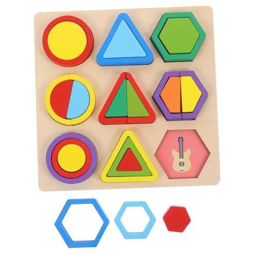 WEKAMOS Holz bauspielset Geometrische Formen Lernspielzeug für Ab Jahren Montessori Pädagogisches Puzzle mit Bunten Formen zur Farb Formerkennung Fördert Kreativität und Feinmotorik von WEKAMOS