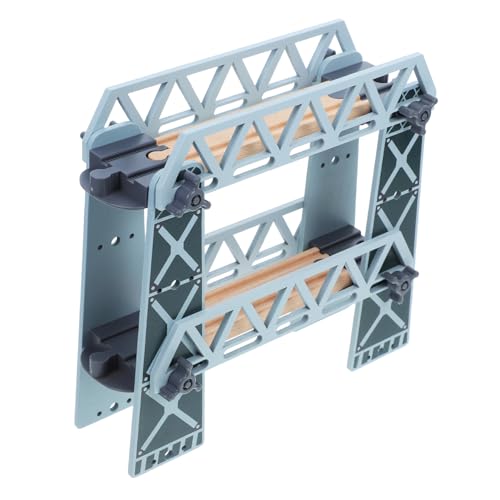 WEKAMOS Holzbahn Brücke Überfahrbares Modell Abnehmbar Passendes Zubehör für Eisenbahn Set Robustes Holzspielzeug zur Motorischer Fähigkeiten und Kreatives Spiel von WEKAMOS