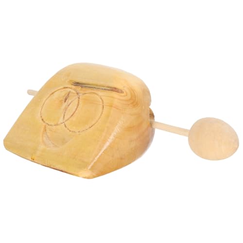 WEKAMOS Holzblock Percussion Instrument mit Holzschlägel Stabiles Montessori Musikinstrument für Kleinkinder Kreativität und Hörfähigkeit von WEKAMOS