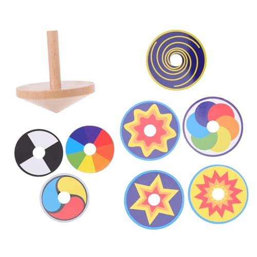 WEKAMOS Holzkreisel DIY aus Hochwertigem Holz Kreatives Hand Auge koordination für Draußen und Kinderpartys Sichere Langlebige Gyroskop spielzeuge von WEKAMOS