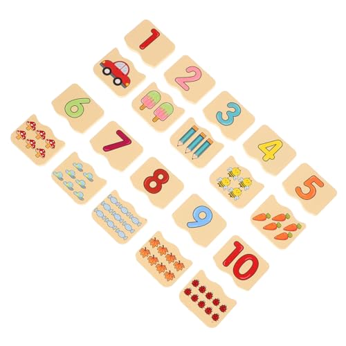 WEKAMOS Holzpuzzle Zahlen Tiere Lernspielzeug für Montessori Pädagogisches Denkspiel Frühförderung Kognitive Entwicklung Gedächtnistraining Holz Steckspielzeug von WEKAMOS