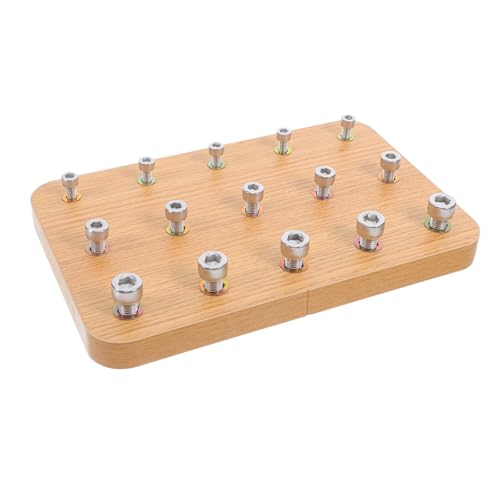 WEKAMOS Holzschrauben und Mutternspielbrett für Fingerübungen Geschicklichkeitstraining für Handaugenkoordination Rehabilitationsgerät für Erwachsene zur Fingerrehabilitation WEKAMOS Holzschrauben und Mutternspielbrett für Fingerübungen Geschicklichkeitstraining für Handaugenkoordination Rehabilitationsgerät für Erwachsene zur Fingerrehabilitation von WEKAMOS