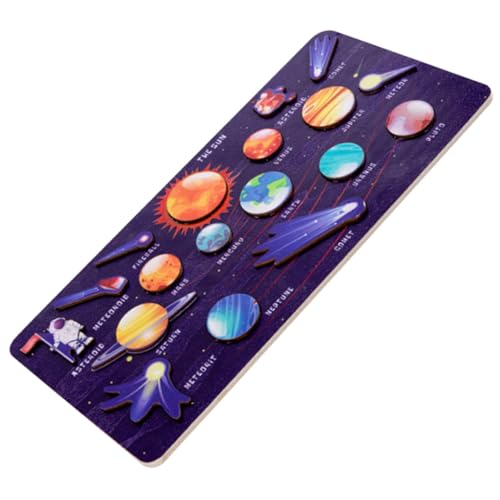 WEKAMOS Holzspielzeug Solar System Puzzle für Planeten Lernspielzeug Kreativität und Motorik Pädagogisches Weltraumspiel für Frühe Bildung und Spielerisches Lernen von WEKAMOS