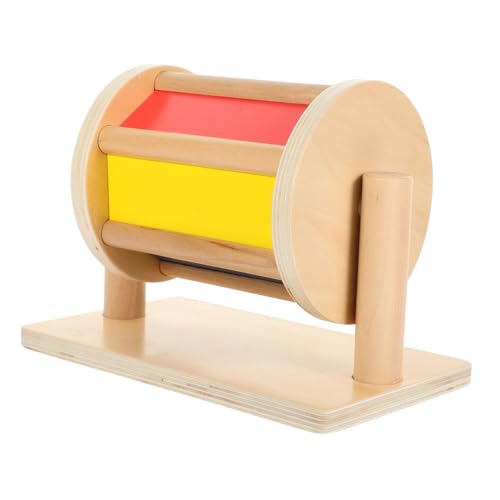 WEKAMOS Holzspielzeug für Textiltrommel Kognitives Lernspielzeug mit Klang Montessori Pädagogisches Trommelspielzeug Ab Jahr zur Frühkindlichen Entwicklung und Feinmotorikförderung von WEKAMOS