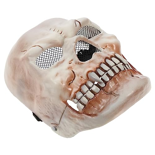 WEKAMOS Horrifizierende Skelettmaske für Halloween Bewegliche Gesichtszüge für Kostümpartys Maskeraden und Cosplay Realistische Halloween Dekoration von WEKAMOS