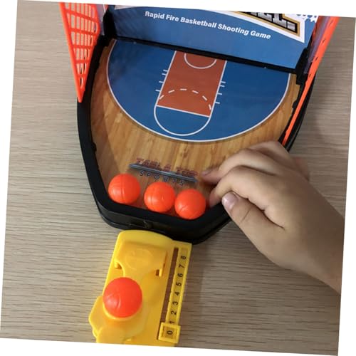 WEKAMOS Interaktives Mini basketballspiel für Doppelseitiges Desktop Spiel mit Farbenfrohem Design Fördert Fingerkraft und Hand Augen koordination Stabiles Kunststoff basketballfeld für von WEKAMOS