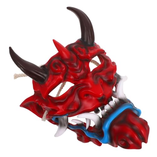 WEKAMOS Japanische Dämonenmaske mit Hörnern Leichte Verstellbare Halloween-maske für Erwachsene Vielseitiges Cosplay Maskenball-accessoire Robust Verarbeitet für Lange Nutzung WEKAMOS Japanische Dämonenmaske mit Hörnern Leichte Verstellbare Halloween-maske für Erwachsene Vielseitiges Cosplay Maskenball-accessoire Robust Verarbeitet für Lange Nutzung von WEKAMOS