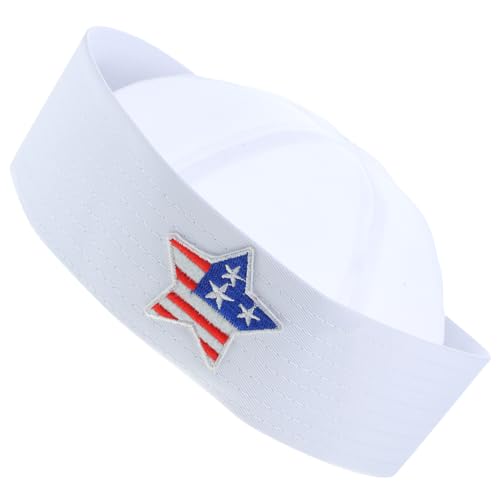 WEKAMOS Kapitänsmütze Weiß Unisex Party Cosplay Hut Matrosen Kostüm Zubehör Modisch Elegant Für Frauen Männer von WEKAMOS