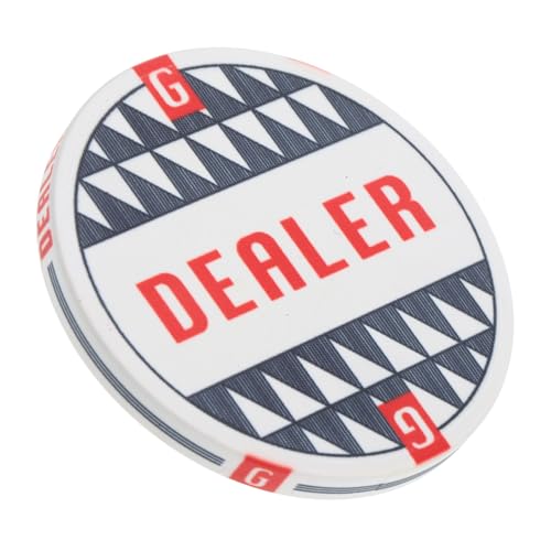 WEKAMOS Keramik Dealer Button Poker Chip Langlebig Stabil Klein Leicht für Poker Spiel Zubehör von WEKAMOS