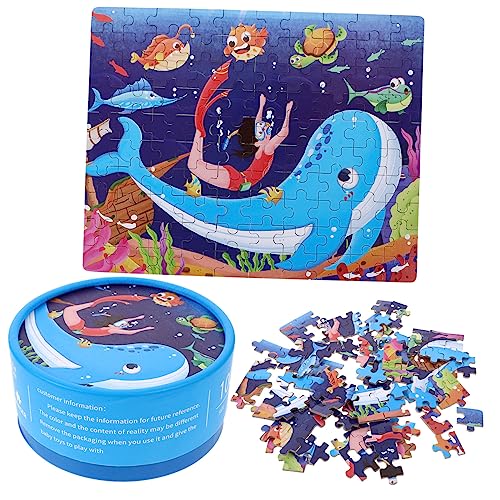 WEKAMOS Kinderpuzzle Teiliges Meerwelt Papierpuzzle für Jahre Kognitive Farbenfrohes Leicht Greifbares Lernspielzeug zur Entwicklung von und Zusammenarbeit von WEKAMOS