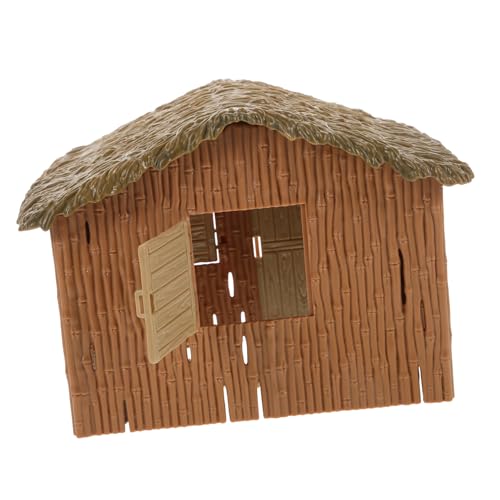WEKAMOS Kleines Tragbares Bauernhaus Modell aus Sicherem Kunststoff Detailreiches Kindgerechtes Design für Miniaturgärten und Ländliche Szenen Robust Geeignet von WEKAMOS