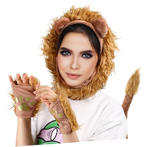 WEKAMOS Kostüm Set mit Haarreif und Fake Braunes Stirnband Set für Langlebiges Bequemes Material Waschbar für Fasching Karneval Halloween und Geburtstag WEKAMOS Kostüm Set mit Haarreif und Fake Braunes Stirnband Set für Langlebiges Bequemes Material Waschbar für Fasching Karneval Halloween und Geburtstag von WEKAMOS
