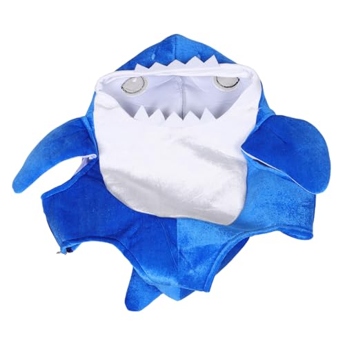 WEKAMOS Kostüm mit Kapuze und Weicher Atmungsaktiver Unisex Haikostüm für Mädchen und Jungen für Halloween Geburtstagspartys und Familienfeiern Blau von WEKAMOS