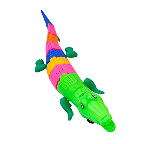 WEKAMOS Leuchtendes Elektrisches Krokodil mit Musik Bewegliches Tiermodell aus Motorisches Kreatives Kinderspielzeug für Drinnen Raumdekoration von WEKAMOS