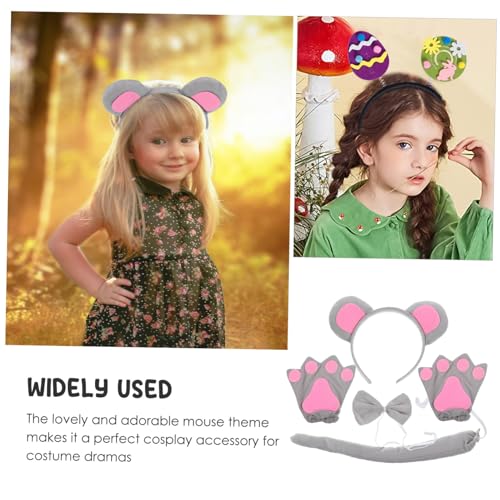 WEKAMOS Mäuse Kostüm Set mit Ohr haarreif Handschuhen und Fliege Tierkostüm Zubehör für Damen für Karneval Halloween Cosplay und Festlichkeiten WEKAMOS Mäuse Kostüm Set mit Ohr haarreif Handschuhen und Fliege Tierkostüm Zubehör für Damen für Karneval Halloween Cosplay und Festlichkeiten von WEKAMOS