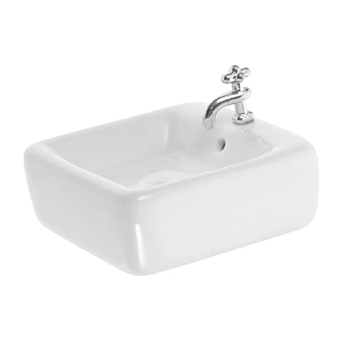 WEKAMOS Maßstab Realistisches Glattes Waschbecken Modell für Puppenmöbel und DIY Zubehör von WEKAMOS