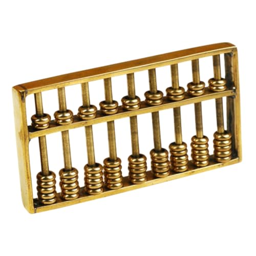 WEKAMOS Messing Miniatur Figurine Bewegliches Zählbrett Lernspielzeug für Dekoratives Retro Büro Ornament Kompakt Kunstvoll Gestaltete Zählhilfe für Matheförderung und Schreibtischdeko von WEKAMOS